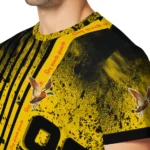 duck mallard bird flight 3d tshirt custom splatter art motif yellow black best selling.webp