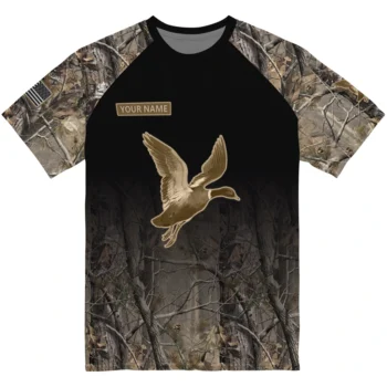 duck mallard bird flight 3d tshirt custom tree branches design black best selling.webp