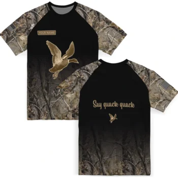 duck mallard bird flight 3d tshirt custom tree branches design black fashion forward.webp