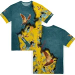 duck mallard bird flight 3d tshirt custom tropical scene yellow best selling.webp