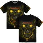 duck mallard bird flight 3d tshirt fiery skull yellow black best selling.webp