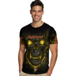duck mallard bird flight 3d tshirt fiery skull yellow black best selling.webp