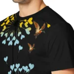 duck mallard bird flight tshirt heart dandelion best selling.webp