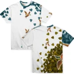 duck mallard bird flight tshirt heart explosion best selling.webp