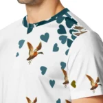 duck mallard bird flight tshirt heart explosion best selling.webp