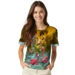 duck mallard bird flight tshirt tropical flamingo yellow green best selling.webp