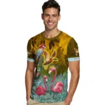 duck mallard bird flight tshirt tropical flamingo yellow green best selling.webp