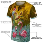 duck mallard bird flight tshirt tropical flamingo yellow green best selling.webp