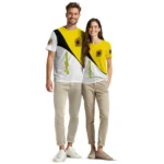 sunflower logo 3d tshirt abstract curve yellow white best selling.webp