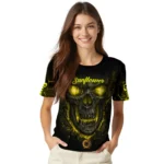sunflower logo 3d tshirt fiery skull yellow black best selling.webp