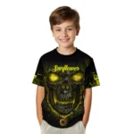 sunflower logo 3d tshirt fiery skull yellow black best selling.webp