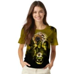 sunflower logo 3d tshirt horror icons yellow black best selling.webp