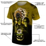 sunflower logo 3d tshirt horror icons yellow black best selling.webp