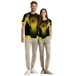 sunflower logo 3d tshirt personalized bold symmetry motif yellow black best selling.webp
