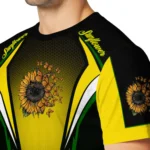 sunflower logo 3d tshirt personalized bold symmetry motif yellow black best selling.webp