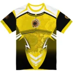 sunflower logo 3d tshirt personalized futuristic armor yellow black white best selling.webp