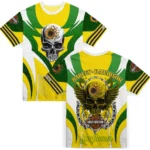 sunflower logo 3d tshirt personalized skull emblem yellow white best selling.webp