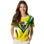 sunflower logo 3d tshirt personalized skull emblem yellow white best selling.webp