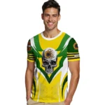 sunflower logo 3d tshirt personalized skull emblem yellow white best selling.webp