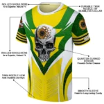 sunflower logo 3d tshirt personalized skull emblem yellow white best selling.webp