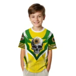 sunflower logo 3d tshirt personalized skull emblem yellow white best selling.webp