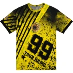 sunflower logo 3d tshirt personalized splatter art motif yellow black best selling.webp