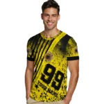 sunflower logo 3d tshirt personalized splatter art motif yellow black best selling.webp