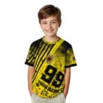 sunflower logo 3d tshirt personalized splatter art motif yellow black best selling.webp