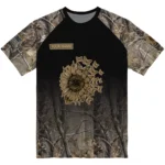 sunflower logo 3d tshirt personalized tree branches design black best selling.webp