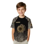 sunflower logo 3d tshirt personalized tree branches design black best selling.webp