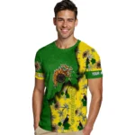 sunflower logo 3d tshirt personalized tropical scene yellow best selling.webp