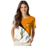 thanksgiving turkey 3d tshirt abstract curve yellow white best selling.webp