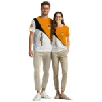 thanksgiving turkey 3d tshirt abstract curve yellow white best selling.webp