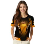 thanksgiving turkey 3d tshirt customized bold symmetry motif yellow black best selling.webp