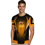 thanksgiving turkey 3d tshirt customized bold symmetry motif yellow black best selling.webp