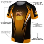 thanksgiving turkey 3d tshirt customized bold symmetry motif yellow black best selling.webp