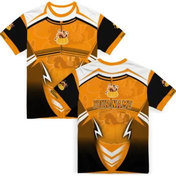 thanksgiving turkey 3d tshirt customized futuristic armor yellow black white fashion forward.webp