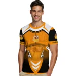 thanksgiving turkey 3d tshirt customized futuristic armor yellow black white best selling.webp
