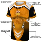 thanksgiving turkey 3d tshirt customized futuristic armor yellow black white best selling.webp