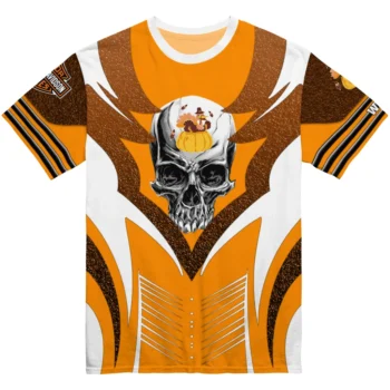thanksgiving turkey 3d tshirt customized skull emblem yellow white best selling.webp