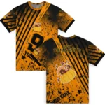 thanksgiving turkey 3d tshirt customized splatter art motif yellow black best selling.webp