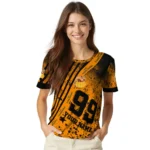 thanksgiving turkey 3d tshirt customized splatter art motif yellow black best selling.webp