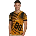 thanksgiving turkey 3d tshirt customized splatter art motif yellow black best selling.webp