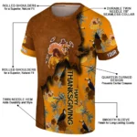 thanksgiving turkey 3d tshirt customized tropical scene yellow best selling.webp