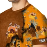 thanksgiving turkey 3d tshirt customized tropical scene yellow best selling.webp