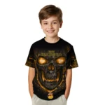 thanksgiving turkey 3d tshirt fiery skull yellow black best selling.webp