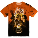 thanksgiving turkey 3d tshirt horror icons yellow black best selling.webp