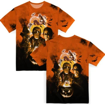 thanksgiving turkey 3d tshirt horror icons yellow black fashion forward.webp