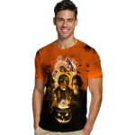 thanksgiving turkey 3d tshirt horror icons yellow black best selling.webp