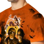 thanksgiving turkey 3d tshirt horror icons yellow black best selling.webp